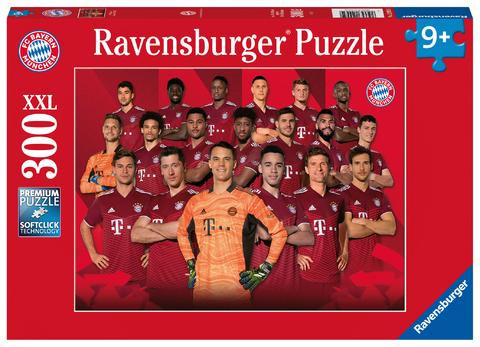Ravensburger Kinderpuzzle - 12995 FC Bayern Saison 2021/22 - Fu&szlig;ball-Puzzle f&uuml;r Kinder ab 9 Jahren, mit 300 Teilen im XXL-Format
