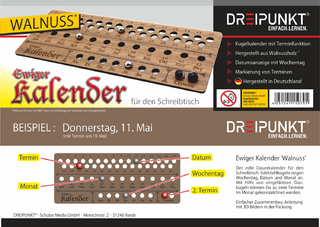 Bausatz Ewiger Kalender (Walnuss-Ausführung)