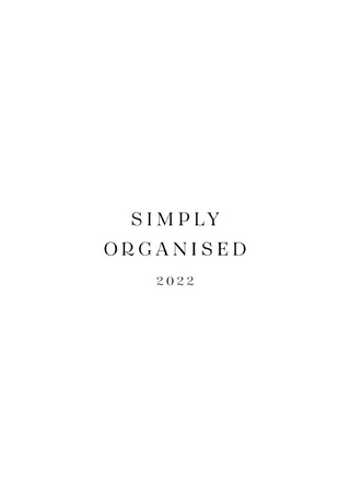SIMPLY ORGANISED 2022 - simply white