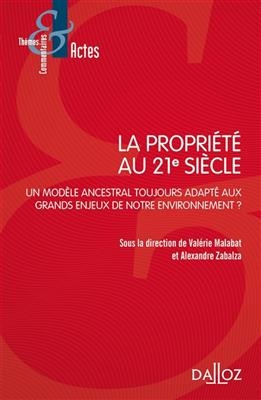 La propri&eacute;t&eacute; au 21e si&egrave;cle : un mod&egrave;le ancestral toujours adapt&eacute; aux grands enjeux de notre environnement ? - Valerie Malabat, ALEXANDRE ZABALZA,  Collectif