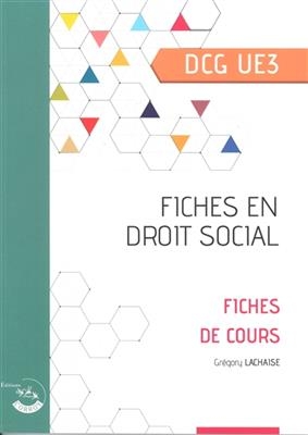 Fiches en droit social, DCG UE3 : fiches de cours