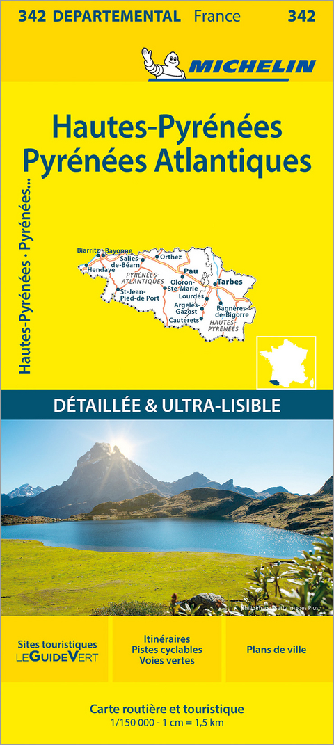 Hautes-Pyrénées Pyrénées-Atlantiques - Michelin Local Map 342 -  Michelin