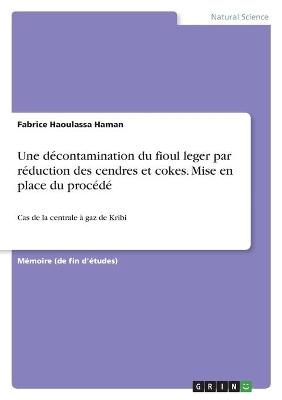 Une d&eacute;contamination du fioul leger par r&eacute;duction des cendres et cokes. Mise en place du proc&eacute;d&eacute; - Fabrice Haoulassa Haman