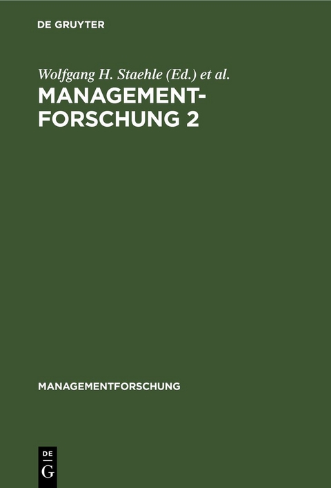 Managementforschung 2 - 