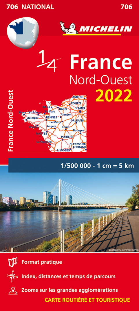 Northwestern France 2022- Michelin National Map 706