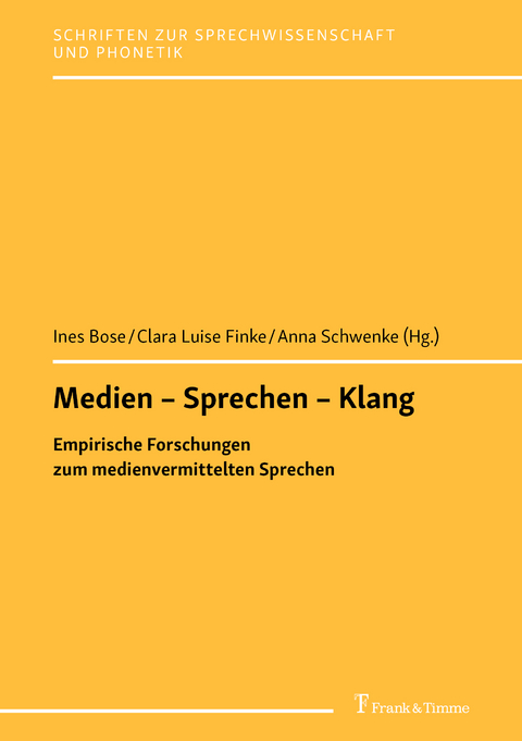 Medien &ndash; Sprechen &ndash; Klang - 