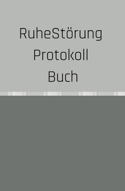 Ruhest&ouml;rung Protokoll Buch - Peter Falk