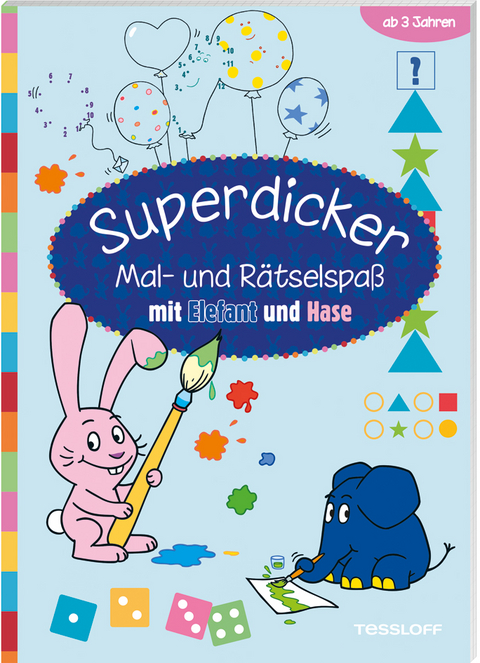 Superdicker Mal-und R&auml;tselspa&szlig; mit ELEFANT und HASE - Katja Baier