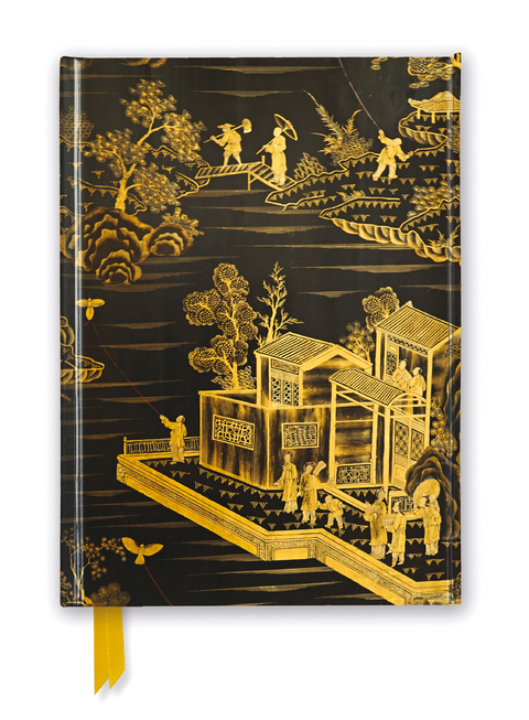 Chinese Lacquer Black & Gold Screen (Foiled Journal) - 