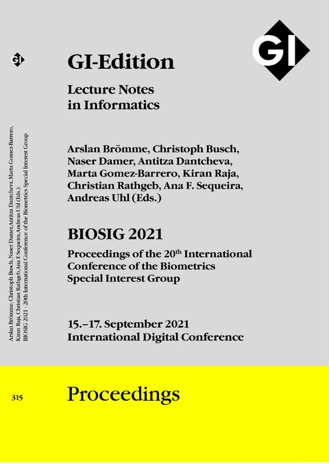 GI Edition Proceedings Band 315 "BIOSIG 2021" - 