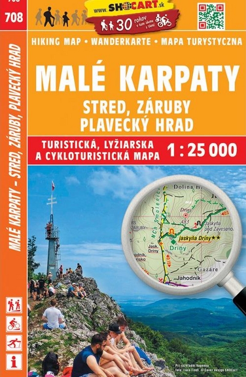 Mal&eacute; Karpaty - stred, Z&aacute;ruby, Plaveck&yacute; hrad / Kleine Karpaten - Mittlere (Wander - Radkarte 1:25.000)