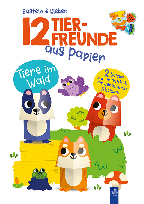 12 Tierfreunde aus Papier - Tiere im Wald