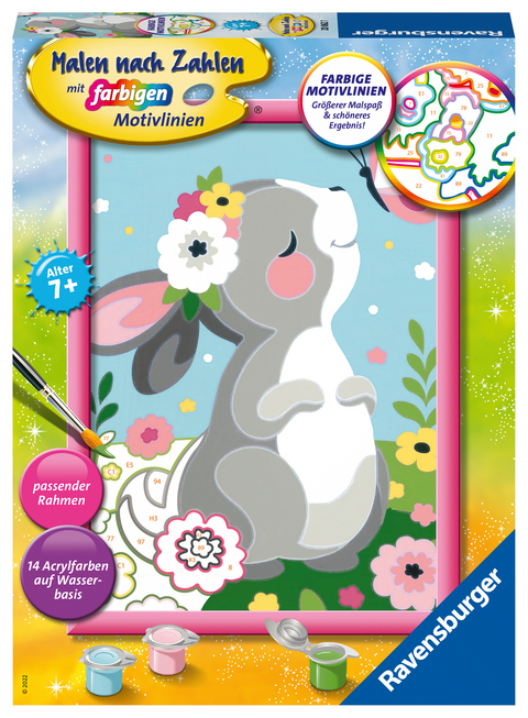 CreArt, Malen nach Zahlen Kinder - Fr&uuml;hlingsgr&uuml;&szlig;e