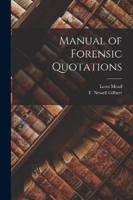 Manual of Forensic Quotations - 