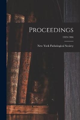 Proceedings; 1903-1904