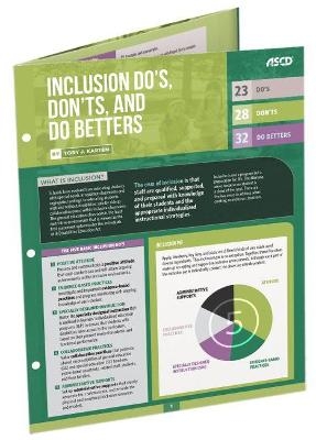 Inclusion Do's, Don'ts, and Do Betters (Quick Reference Guide 25-Pack) - Toby J. Karten