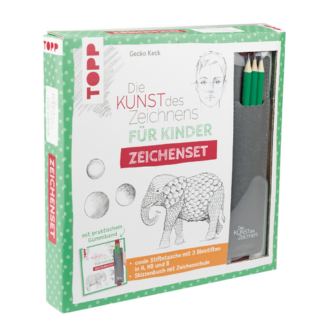 Die Kunst des Zeichnens für Kinder Zeichenset - Gecko Keck