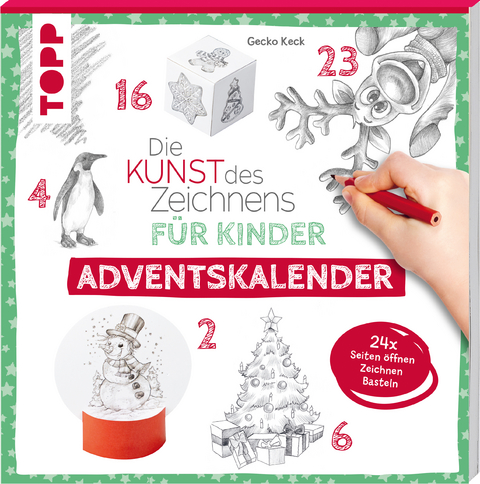 Die Kunst des Zeichnens f&uuml;r Kinder Adventskalender - Gecko Keck