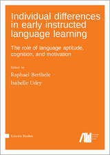 Individual differences in early instructed language learning - 