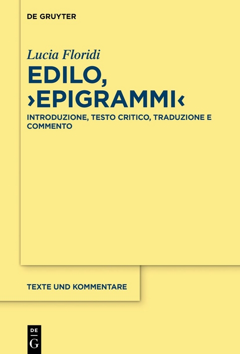 Edilo, &rsaquo;Epigrammi&lsaquo; - Lucia Floridi