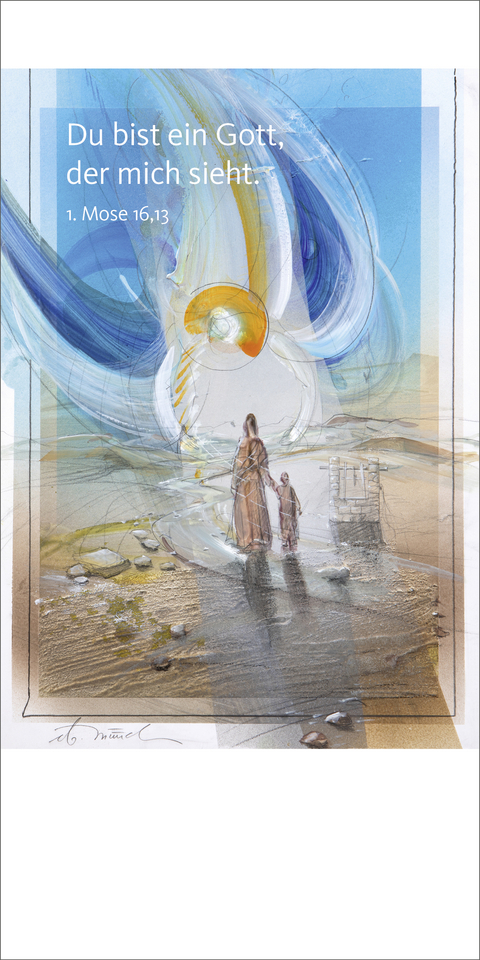 Jahreslosung M&uuml;nch 2023, Faltkarte mit Betrachtung (10er Set) - Eberhard M&uuml;nch