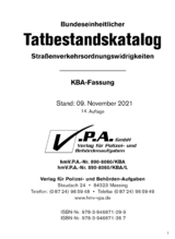 14. Ergänzung zum Bundeseinheitlichen Tatbestandskatalog, KBA-Langfassung, Stand 09. November 2021 - V.P.A. GmbH