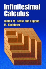 Infinitesimal Calculus -  James M. Henle,  Eugene M. Kleinberg