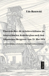 &Uuml;bersicht &uuml;ber die Arbeitsverh&auml;ltnisse im &ouml;sterreichischen Kohlebergbau nach dem Allgemeinen Berggesetz von 23. Mai 1854 - Udo Rosowski