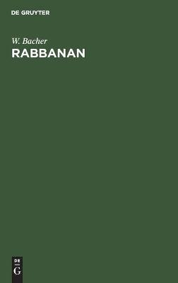 Rabbanan - W. Bacher