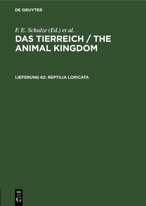 Das Tierreich / The Animal Kingdom / Reptilia Loricata - 