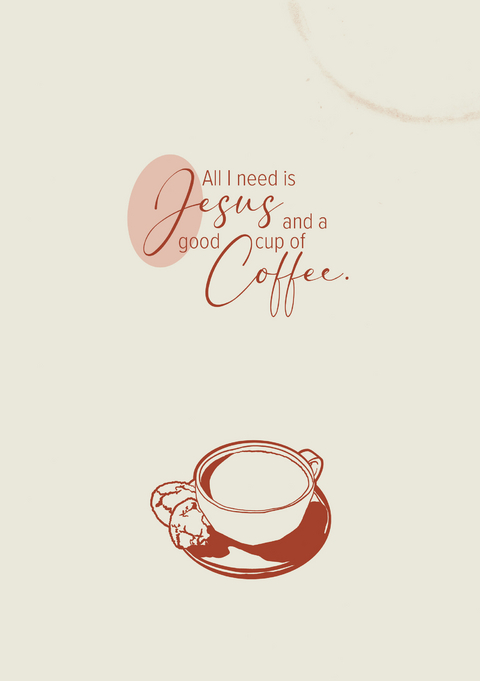 Notizbuch "Coffee and Jesus" - hell