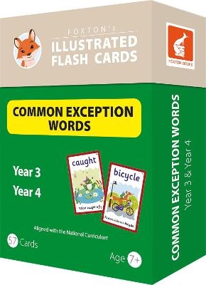 Common Exception Words Flash Cards: Year 3 and Year 4 Words - Perfect for Home Learning - with 106 Colourful Illustrations - Foxton Books, Kelley Townley