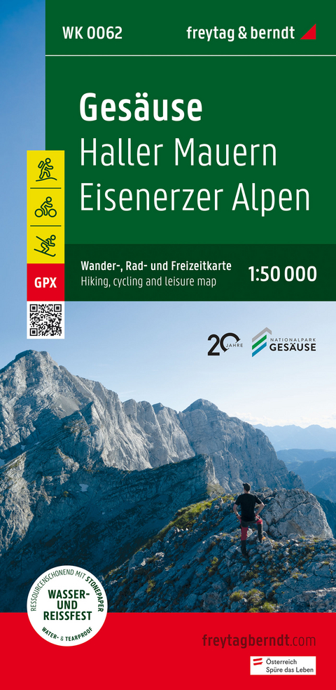 Ges&auml;use, Wander-, Rad- und Freizeitkarte 1:50.000, freytag & berndt, WK 0062