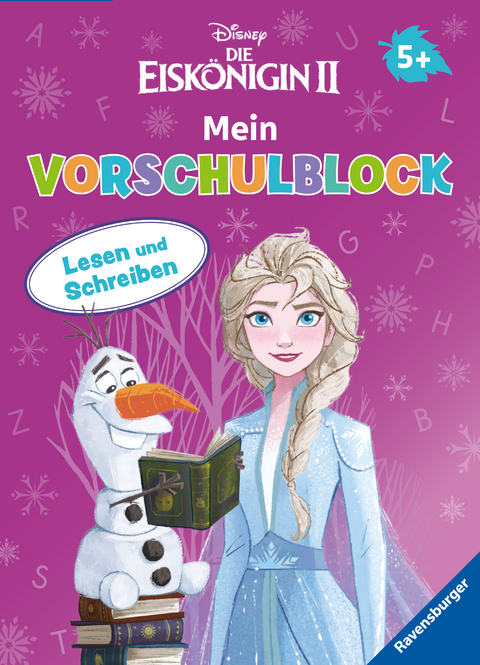 Disney Die Eisk&ouml;nigin 2 Mein Vorschulblock Lesen und Schreiben - Konzentration, Erstes Lesen und Schreiben und R&auml;tseln ab 5 Jahren - Spielerisches Lernen f&uuml;r Anna und Elsa - Fans ab Vorschule - Stefanie Hahn