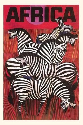Vintage Journal African Zebra Travel Poster
