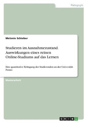 Studieren im Ausnahmezustand. Auswirkungen eines reinen Online-Studiums auf das Lernen - Melanie Schieber