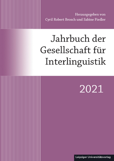 Jahrbuch der Gesellschaft f&uuml;r Interlinguistik - 