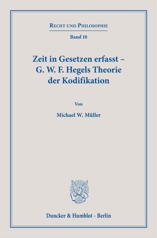 Zeit in Gesetzen erfasst – G. W. F. Hegels Theorie der Kodifikation.