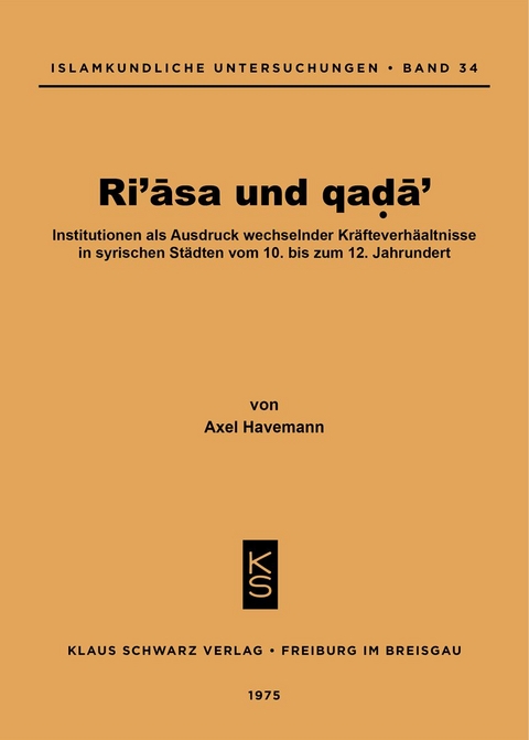 Ri'asa und qada' - Axel Havemann