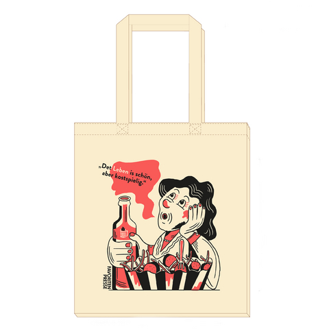 K&uuml;nstlertasche. Det Leben ist sch&ouml;n, aber kostspielig. Berliner gefl&uuml;gelte Worte. - Jakob Hinrichs