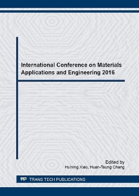 International Conference on Materials Applications and Engineering 2016 - 