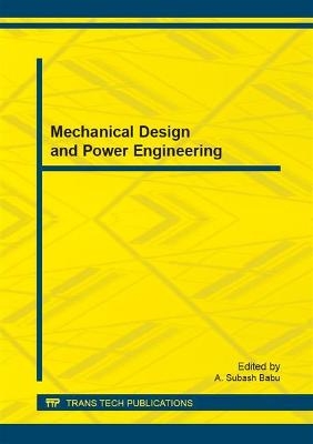 Mechanical Design and Power Engineering - 