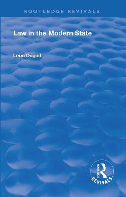 Revival: Law in the Modern State (1921)