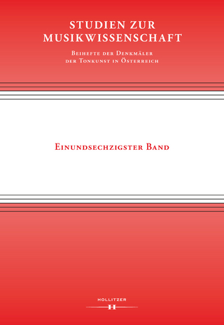 Studien zur Musikwissenschaft – Beihefte der Denkmäler der Tonkunst in Österreich. Band 61