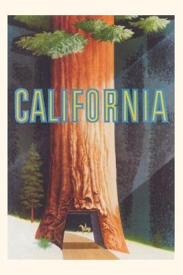 Vintage Journal California Redwoods Travel Poster