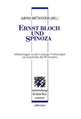 Ernst Bloch und Spinoza - Patricia Trojman-A&iuml;m, Matthias Mayer