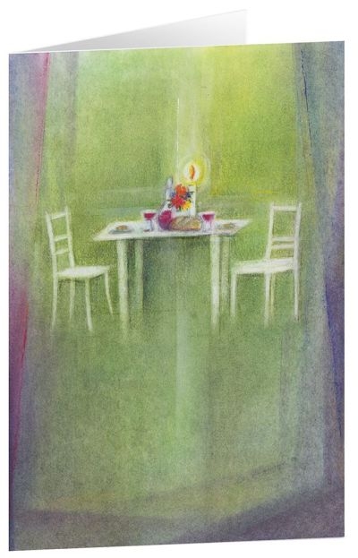 Kunstkarten "Gedeckter Tisch" 5 Stk.