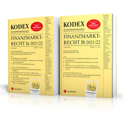 KODEX Finanzmarktrecht Band Ia + Ib 2021/22 - inkl. App - 