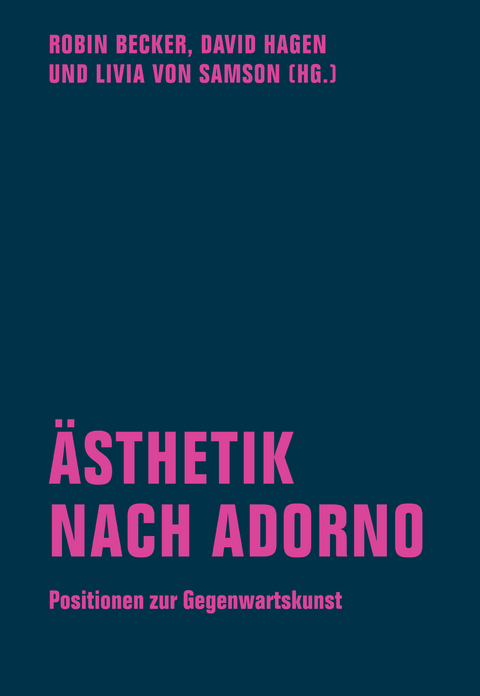 &Auml;sthetik nach Adorno - 