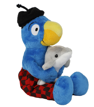 Globi Plüsch mit Delfin, 25cm